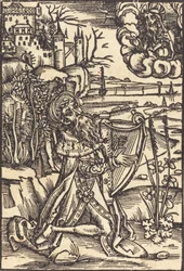 David spielt die Harfe