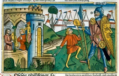 David besiegt Goliath und trifft Saul