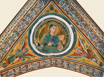 Dekoration in der Basilika des Heiligen Franziskus, Assisi, Italien, 1928