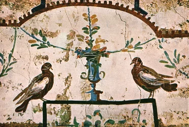 Dekoration in den Katakomben von Praetextatus an der Via Appia, Rom, Italien, 1928