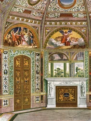 Dekoration im Oktagon-Gartenpavillon im Buckingham Palace, London, 1928
