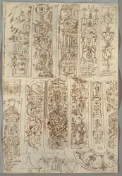 Dekorative Studien von Kandelabern