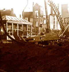 Bahnhof Deinze, Flandern, Belgien, ca. 1914-1918