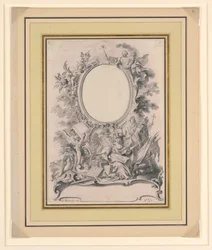 Entwurf für den Rahmen des Porträts von Karl III., König von Spanien