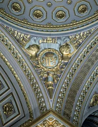 Detail eines Pendentifs in einer Kuppel, Galerie des Batailles, Schloss Versailles, Frankreich