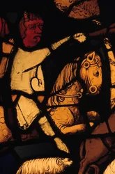Teufel auf einem Pferd (Detail)