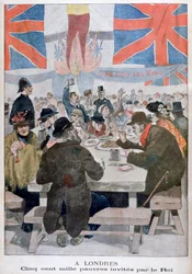 Abendessen für die Armen zur Feier der Krönung von König Eduard VII., London, 1902