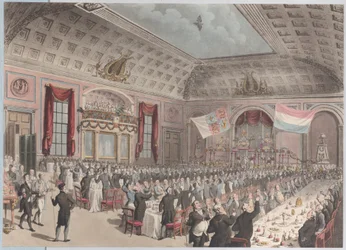 Dinner zur Feier der Befreiung Hollands von Frankreich, City of London Tavern, 1814