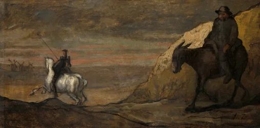 Don Quijote und die Windmühlen, ca. 1850