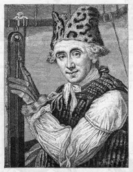 Dr. John Jeffries, amerikanischer Ballonfahrer, 1786