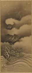 Drache und Wellen, Edo-Periode, 1615-1868