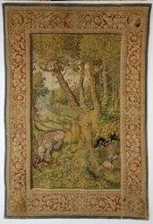 Drache frisst Eier (Wandteppich)