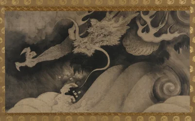 Drache, Wellen und Wolken, Momoyama-Periode, 1568-1615