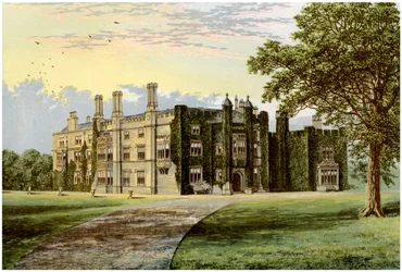 Drakelowe Hall, Derbyshire, Heimat von Baronet Gresley, ca. 1880