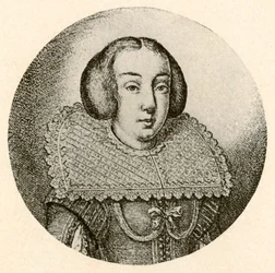 Niederländische Dame, Haare an den Seiten in Puffen arrangiert, 1645, 1937