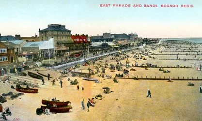 East Parade und Sands, Bognor Regis, West Sussex, 1950