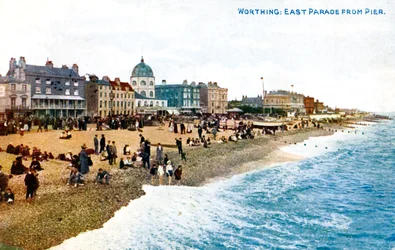 East Parade vom Pier, Worthing, Sussex, frühes 20. Jahrhundert