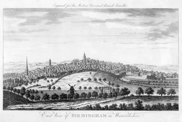 Ostansicht von Birmingham in Warwickshire, 1779