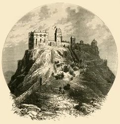 Edinburgh Castle, wie es vor der Belagerung von 1573 war, 1890