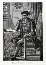 Eduard VI. schreibt sein Tagebuch, 1882
