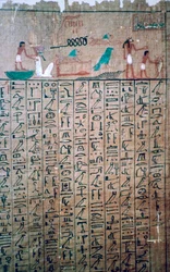 Ägyptische Hieroglyphen aus einem Totenbuch