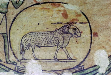 Ägyptische Malerei von Amon als Widder