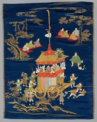 Bestickte Fukusa, späte 1800er-frühe 1900er