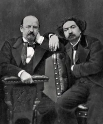 Emile Erckmann und Alexandre Chatrian, französische Schriftsteller, 1887