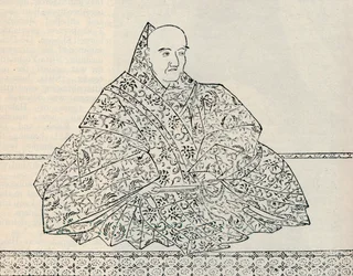Kaiser Go-Uda von Japan, in dessen Regierungszeit die Mongolenarmada zerstört wurde, 1907