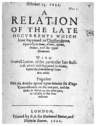 Englisches Nachrichtenbuch, 1622