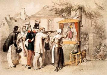 Gravur eines Schießstandes