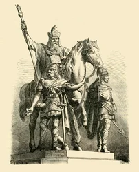 Reiterstatue von Karl dem Großen, Paris, 1890
