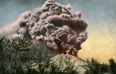 Ausbruch des Vesuvs, Italien, April 1906