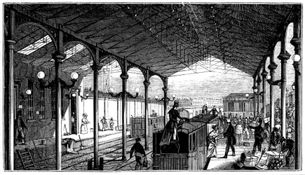 Euston Station, Londoner Endstation der London and Birmingham Railway, 1840