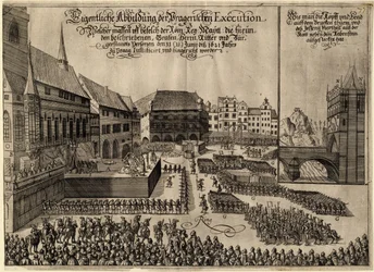 Hinrichtung von 27 protestantischen Anführern auf dem Altstädter Ring in Prag am 21. Juni 1621, 1621