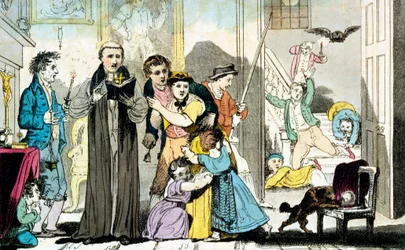 Exorzismus mit Glocke, Buch und Kerze, 1816