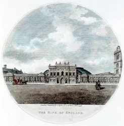 Fassade der Bank of England, Threadneedle Street, London, 1796
