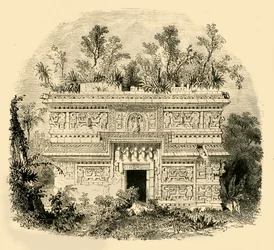Fassade eines einheimischen Palastes in Yucatan, 1890