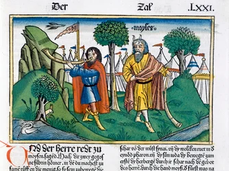 Faksimile von Numeri 2: die Lagerordnung der Israeliten