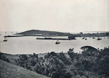 Falmouth - Gesamtansicht, von Pendennis, 1895