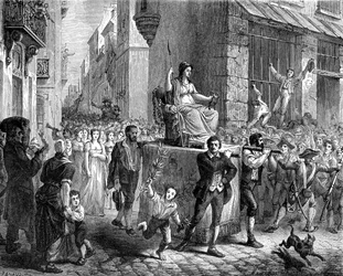 Fest der Vernunft, Paris, 1793, 1882-1884