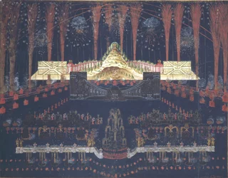 Feuerwerk und Beleuchtung am 25. April 1742 in Moskau, Mitte des 18. Jahrhunderts