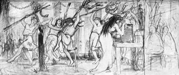 Erster Entwurf des Weinfestes, ca. 1871 ca. 1880-1882