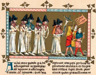 Geißler in der niederländischen Stadt Tournai Doornik, 1349