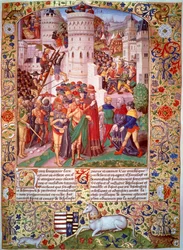 Flavius Josephus vor Titus, bei der Belagerung von Jerusalem, 70