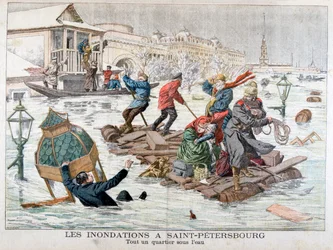 Überschwemmungen in St. Petersburg, Russland, 1903