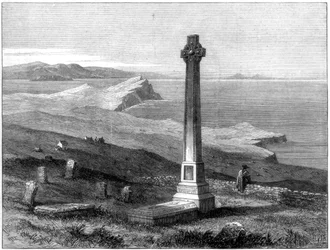 Flora Macdonalds Denkmal, Kilmuir, Isle of Skye, Schottland, 1872