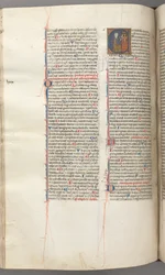 Fol. 227v, Psalm 80, historiierte Initiale E, David schlägt ein Glockenspiel der Höllen, um 1275-1300