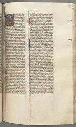 Fol. 233r, Psalm 109, historisierte Initiale D, Gott der Vater und der Sohn..., ca. 1275-1300