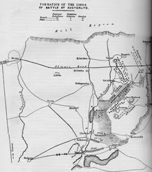 Formation der Schlachtlinien von Austerlitz, 1884